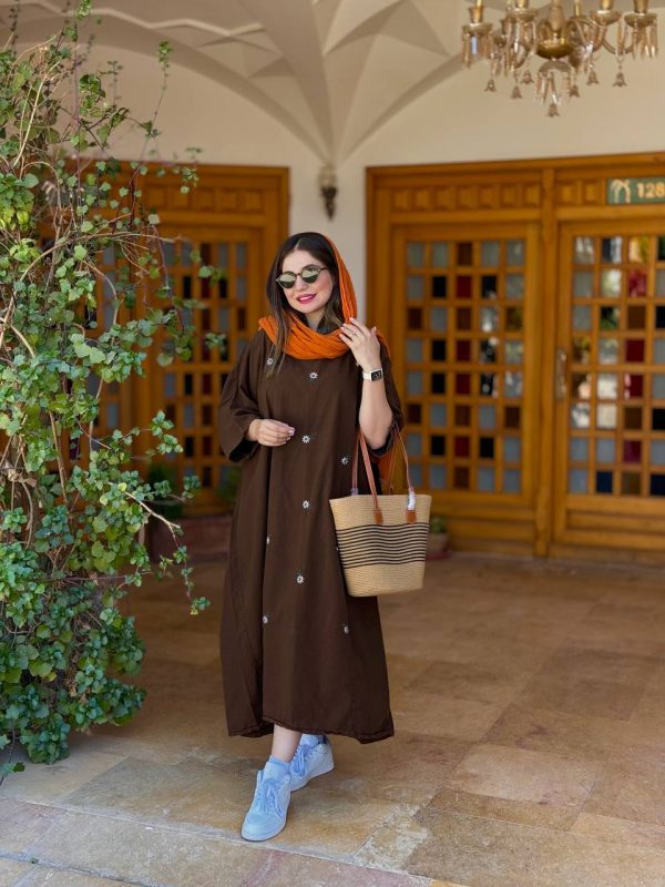 پیراهن الیاف گلدوزی🌼